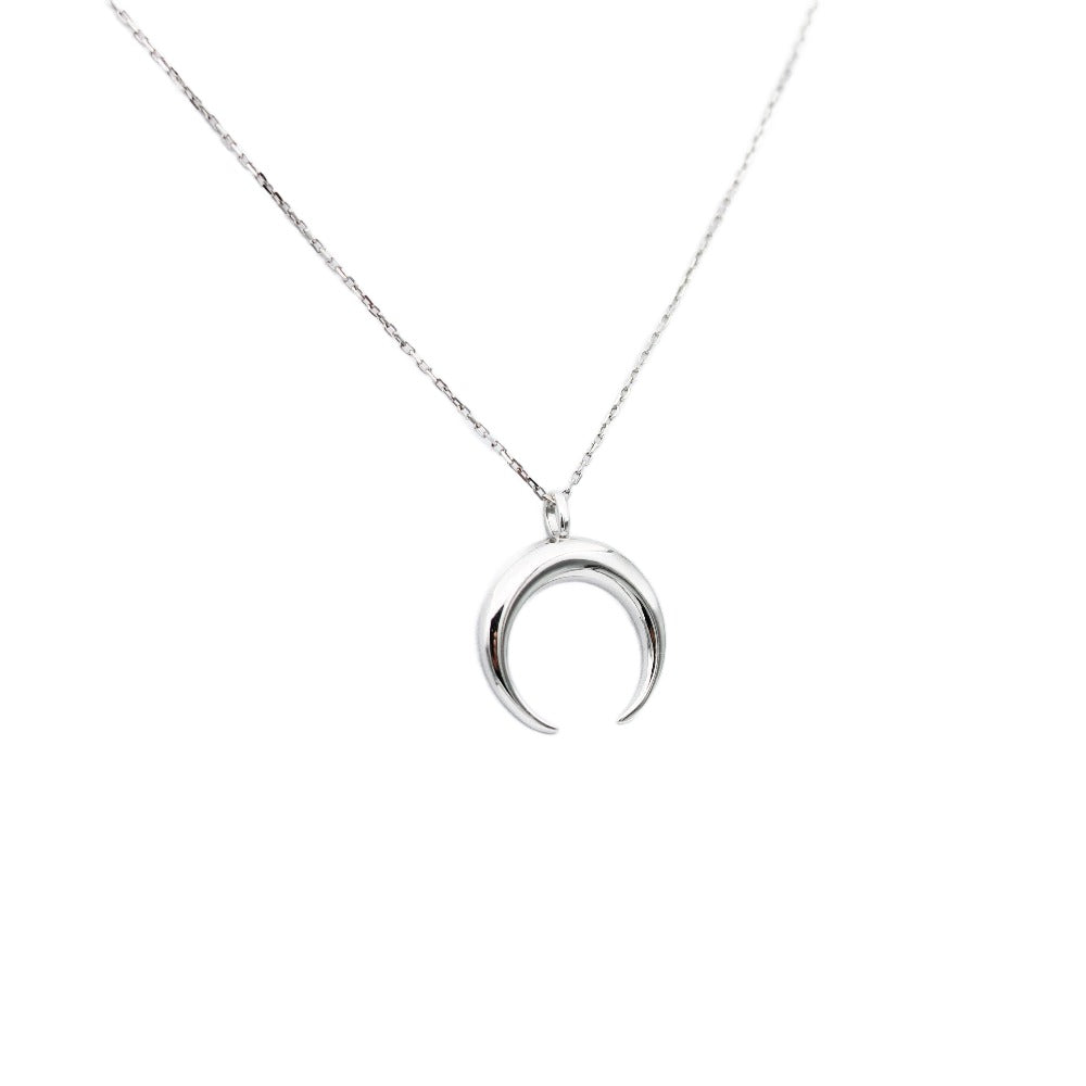 Necklace, 925 Sterling Silver, Moon Necklace