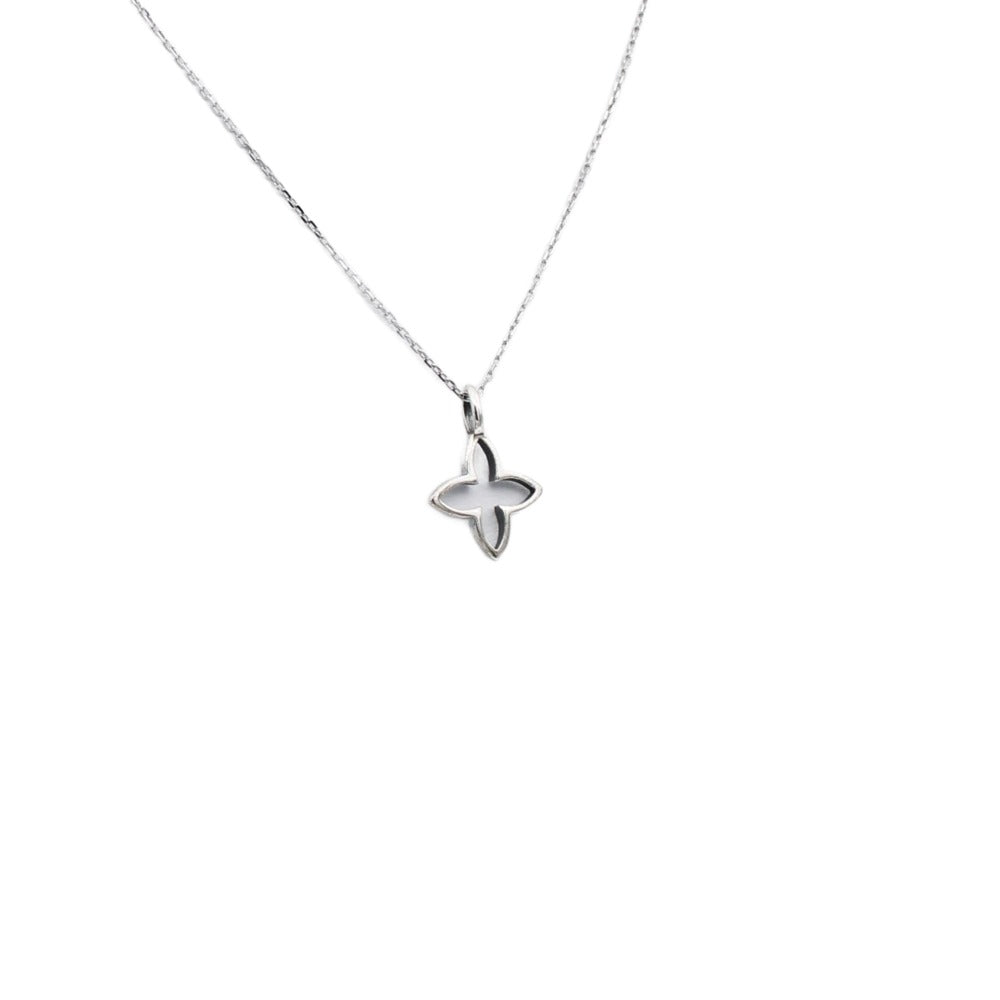 Necklace 925 Sterling Silver ,Flower Necklace, Open Flower, Minimalist