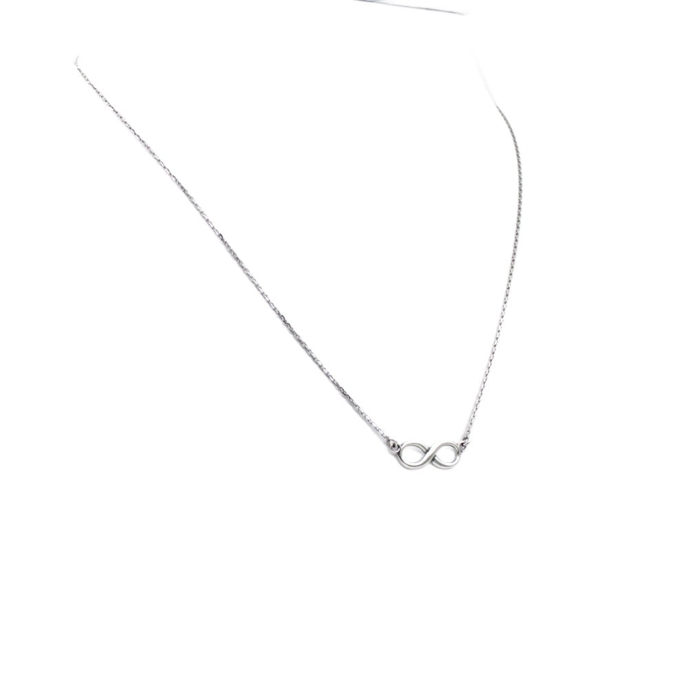 Infinity Necklace, 925 Sterling Silver, Minimalist