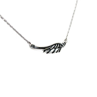 Necklace, Angel Wing, 925 Sterling Silver, Oxidized