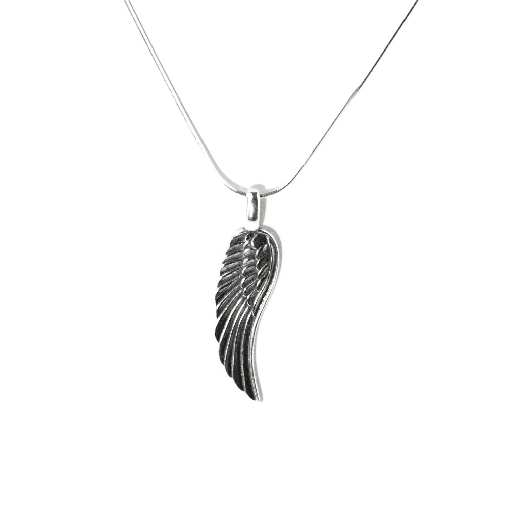 Pendant, 925 Sterling Silver, Angel Wing, Oxidized