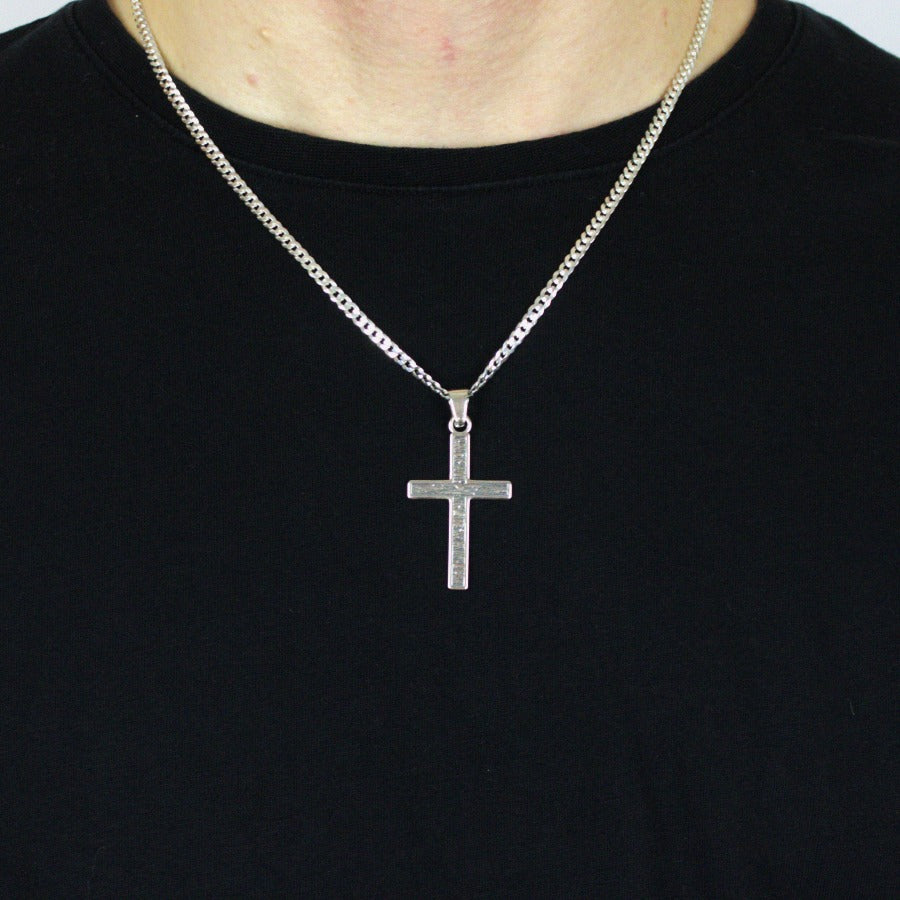 Pendant, 925 Sterling Silver, Cross, Oxidized