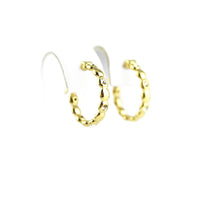 Earrings, 925 Sterling Silver, Cubic Zirconia, Hoop Earrings, Gold Plated