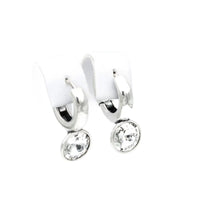 Earrings, 925 Sterling Silver, Huggie Hoop Earrings, Cubic Zirconia