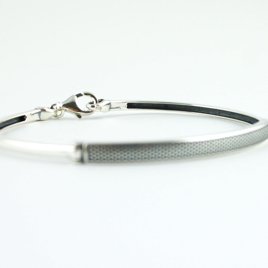 Bracelet 925 Sterling Silver, Oxidized Bangle