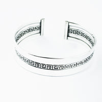 Bracelet, 925 Sterling Silver, Wide Open Bangle