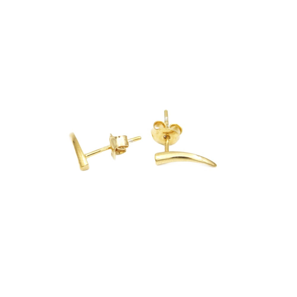 Earrings, 925 Sterling Silver, Stud Earrings, Gold Plated