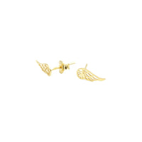 Earrings, 925 Sterling Silver, Little Angel Wing, Gold Plated