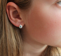 Earrings, 925 Sterling Silver, Cubic Zirconia, For Girls