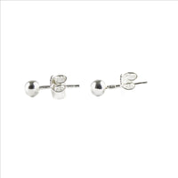 Earrings, 925 Sterling Silver, Ball 4 mm