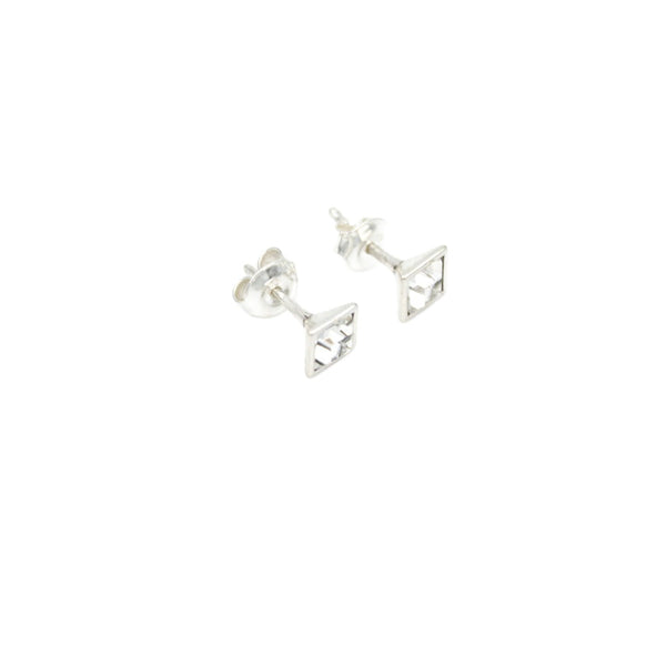 Earrings, 925 Sterling Silver, Cubic Zirconia, Stud Earrings