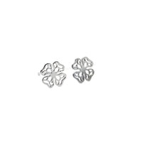 Earrings, 925 Sterling Silver, Openwork Clover