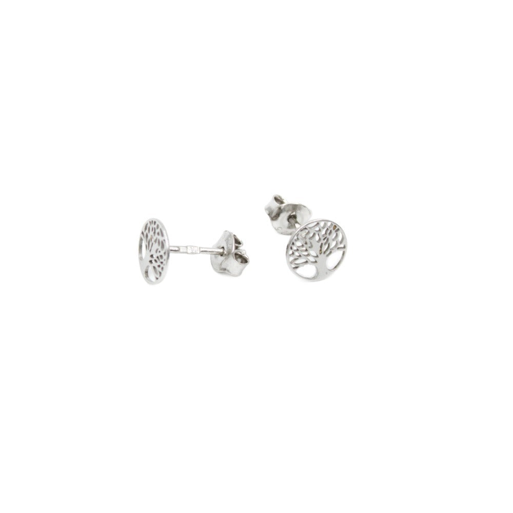 Earrings, 925 Sterling Silver, Tree of Life