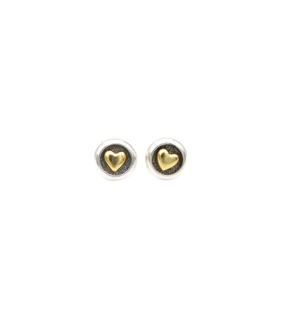 Earrings, 925 Sterling Silver, Round, Heart