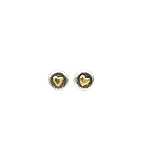 Earrings, 925 Sterling Silver, Round, Heart